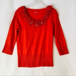 Woman’s Small Elle pullover Orange Sweater